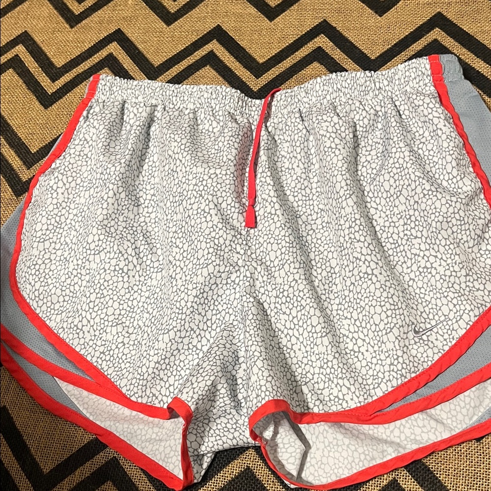 Nike Women's Athletic Shorts in Gray and Red